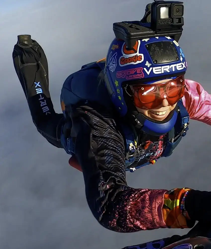 The Bootie trousers by Vertex sky sports. Strong, powerful and versatile skydiving trousers.